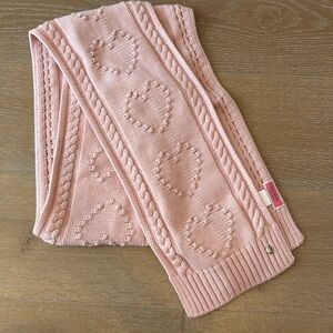 Kate Spade Heart knit scarf pale pink